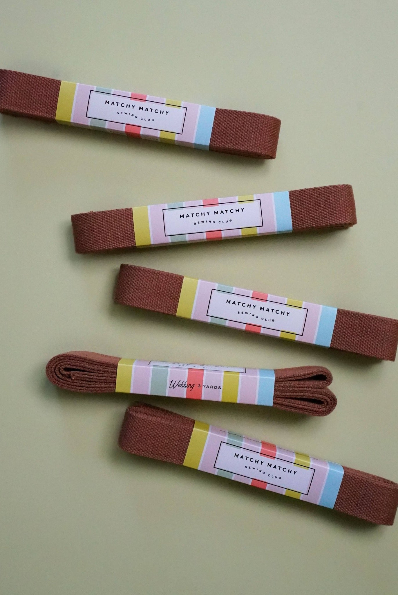 Brown Webbing - Boho Fabrics - Bag Making Supplies