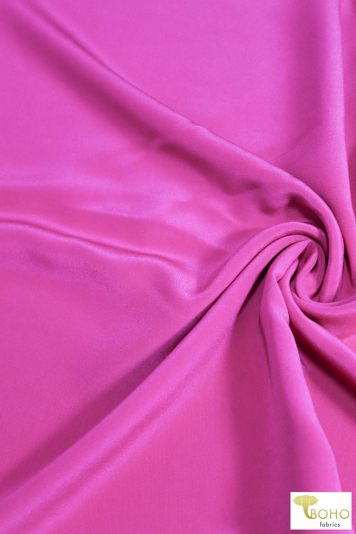 Bubblegum Pink. Silk Crepe de Chine Woven Fabric. SILK-104 - Boho Fabrics