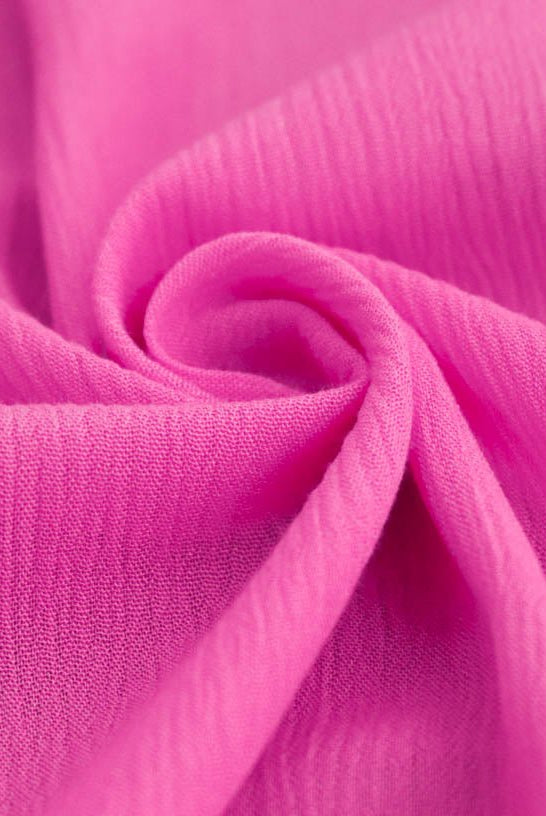 Bubblegum Pink. Solid Rayon Crepe Woven Fabric - Boho Fabrics