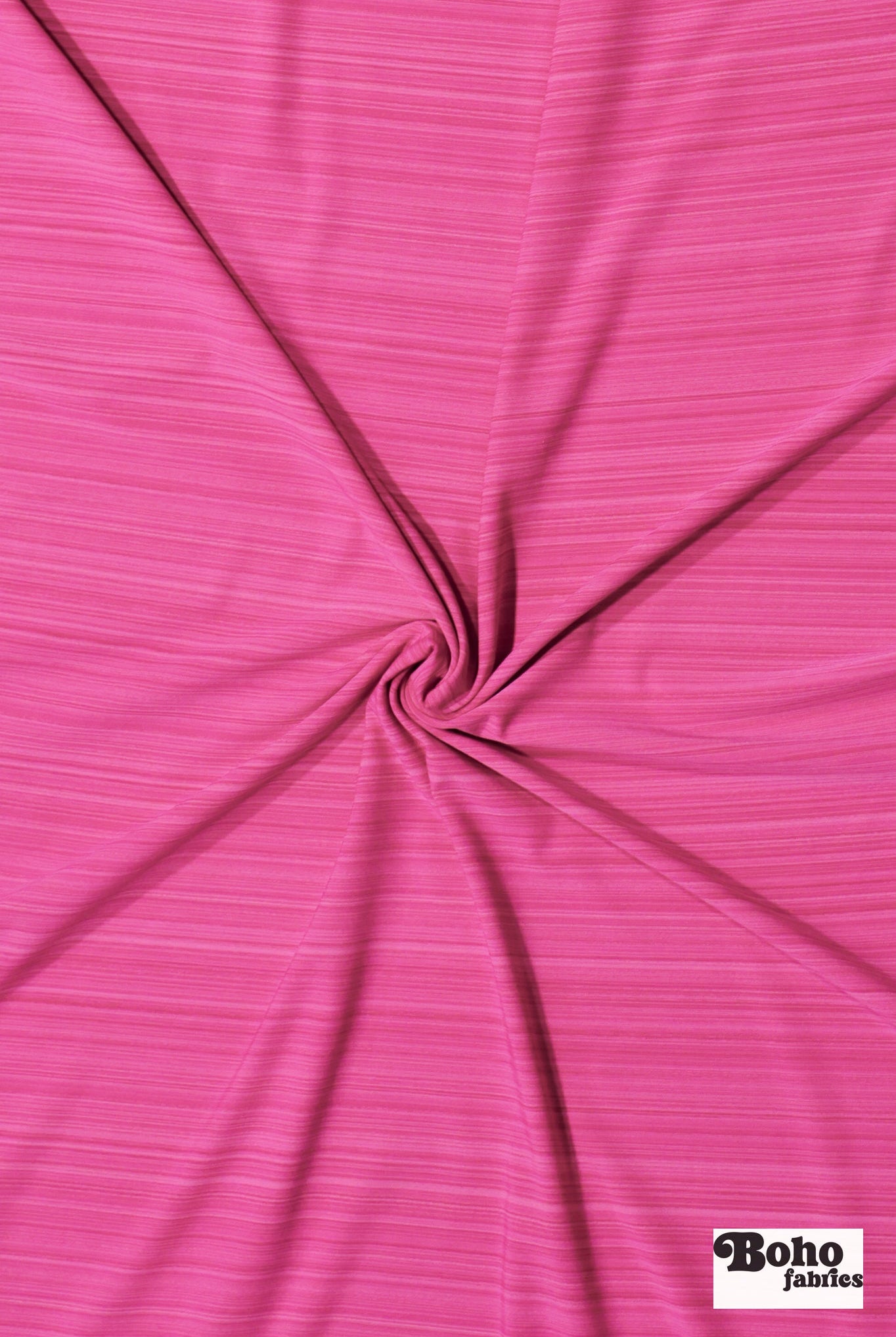 Bubblegum Pink, Striated Athletic Knit Fabric - Boho Fabrics - Athletic Knit Fabric