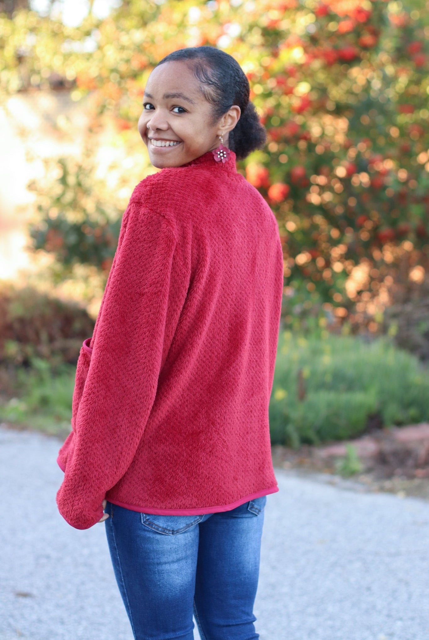 Burgundy, Classic Double - Velour High Loft Fleece Fabric by Polartec featuring Recycled Polyester - Boho Fabrics - Performance Fabrics