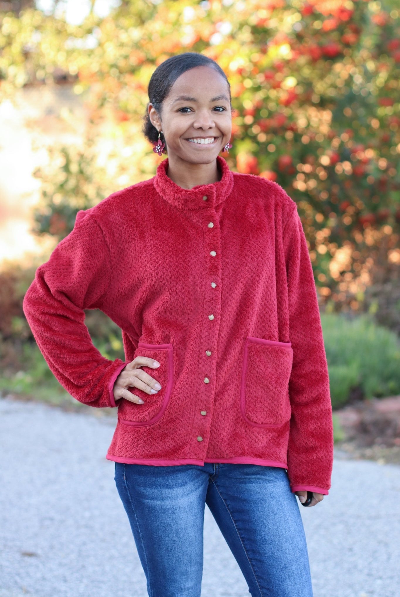 Burgundy, Classic Double - Velour High Loft Fleece Fabric by Polartec featuring Recycled Polyester - Boho Fabrics - Performance Fabrics