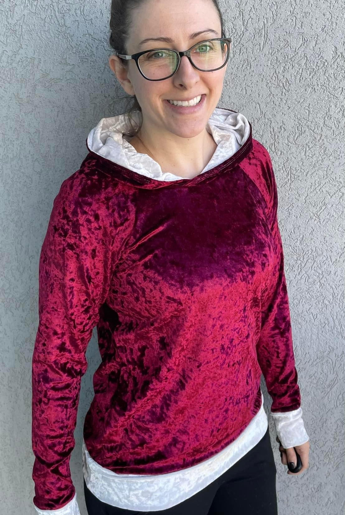 Burgundy, Crushed Stretch Velvet - Boho Fabrics