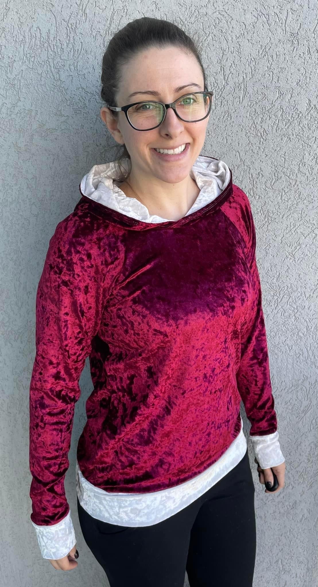 Burgundy, Crushed Stretch Velvet - Boho Fabrics