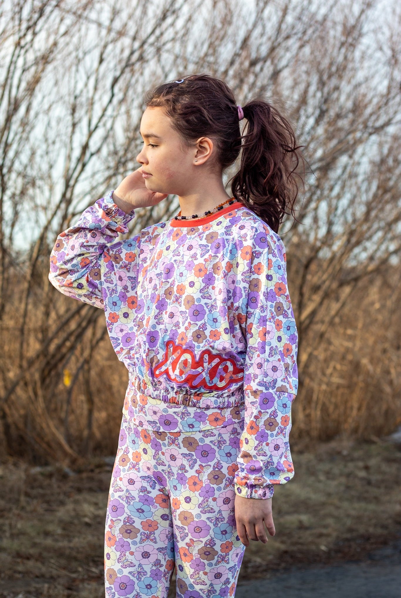 Butterfly Poppies, Printed Athletic Knit Fabric - Boho Fabrics - Athletic Knit Fabric