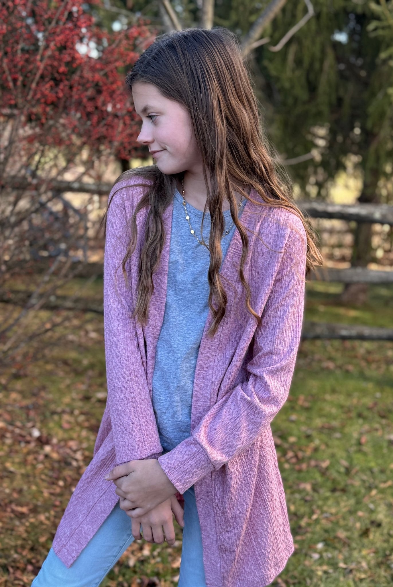 Cable Sweater Knit Fabric in Mauve - Boho Fabrics - Sweater Solids, Knit Fabric