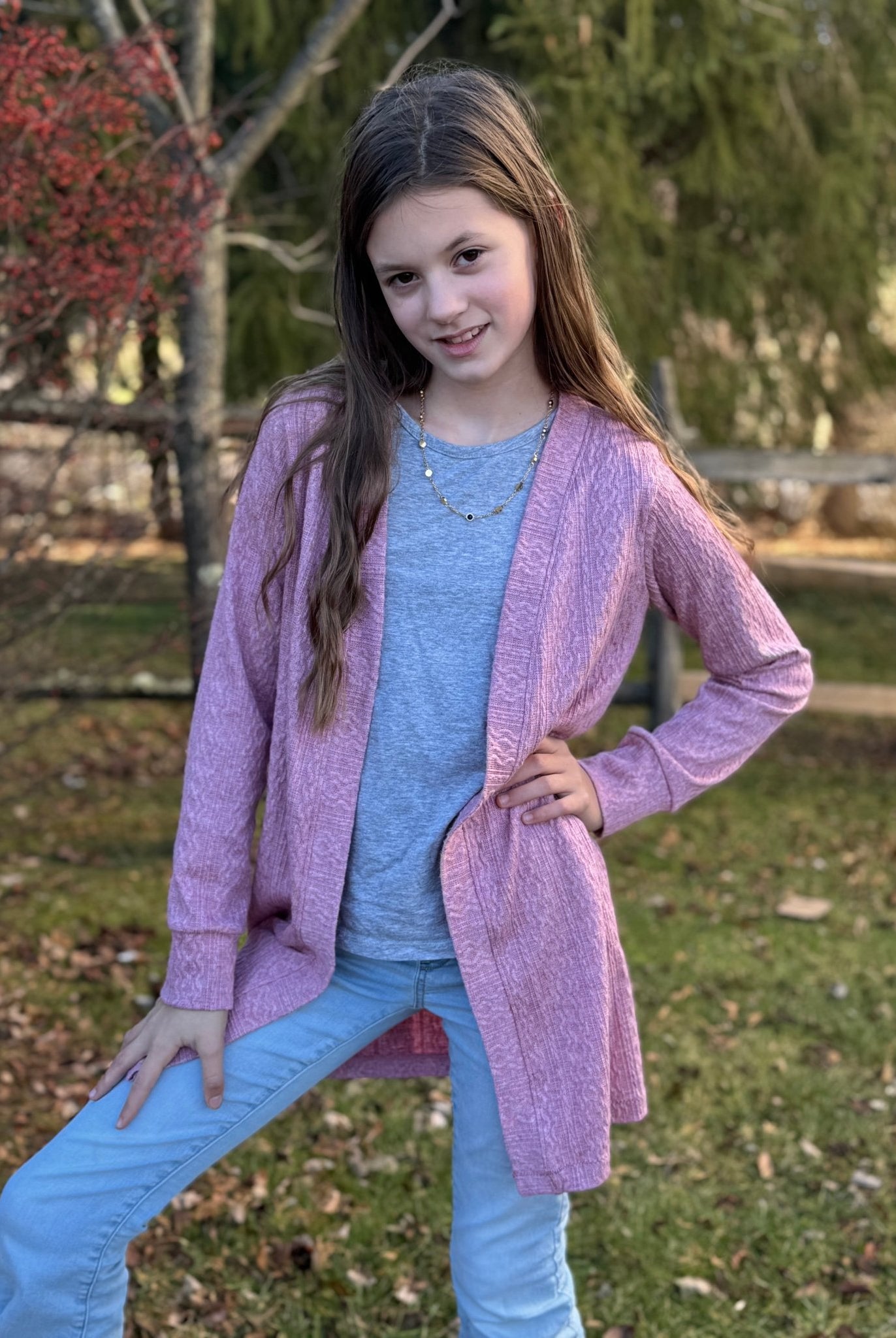 Cable Sweater Knit Fabric in Mauve - Boho Fabrics - Sweater Solids, Knit Fabric