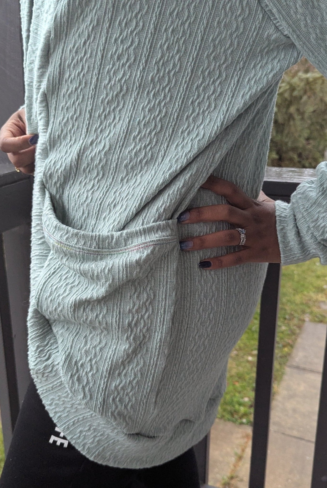 Cable Sweater Knit Fabric in Mint - Boho Fabrics - Sweater Solids, Knit Fabric