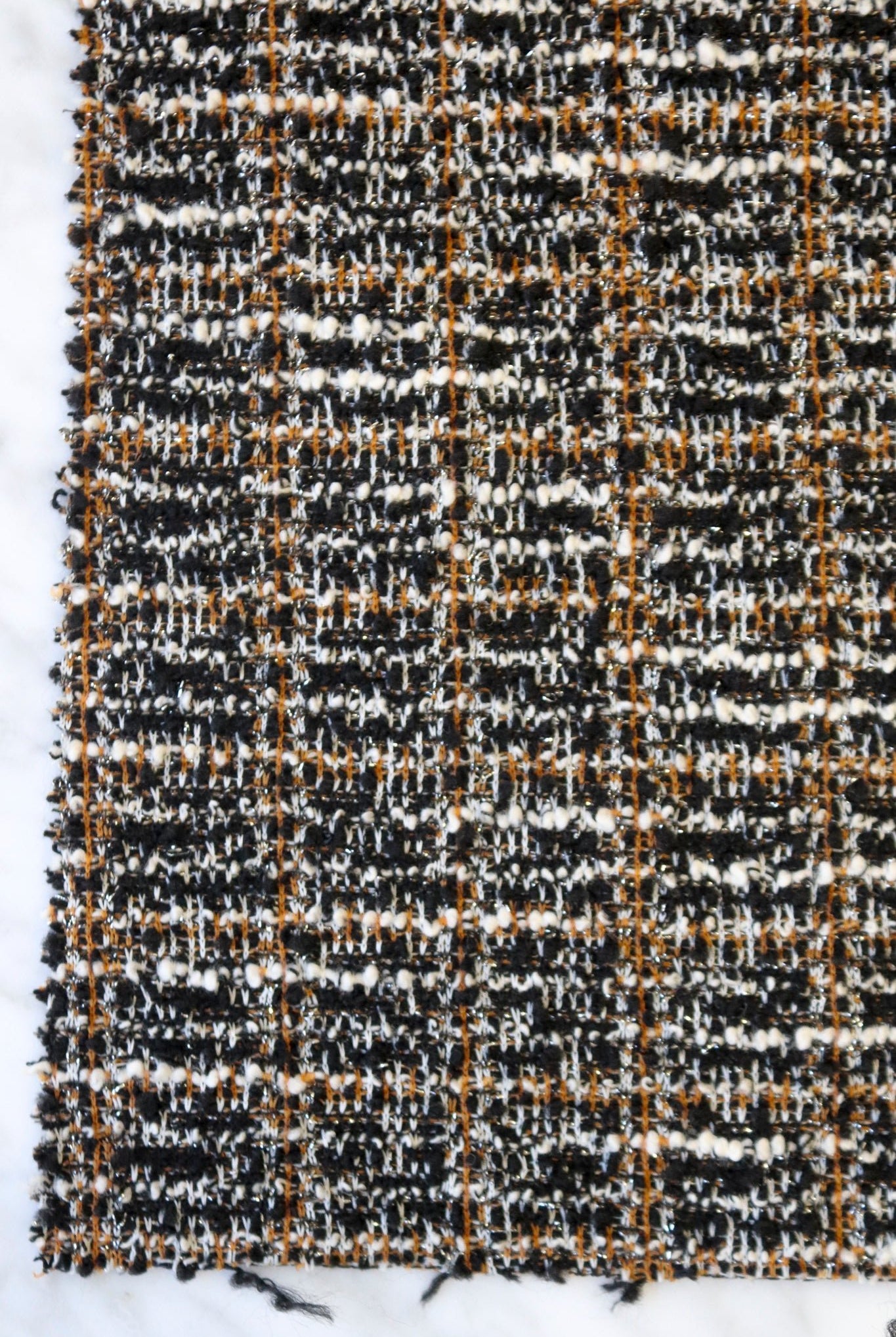 Camel Grid Boucle, Jacquard Knit Fabric (PRE - ORDER) - Boho Fabrics - Jacquard Knit Fabric