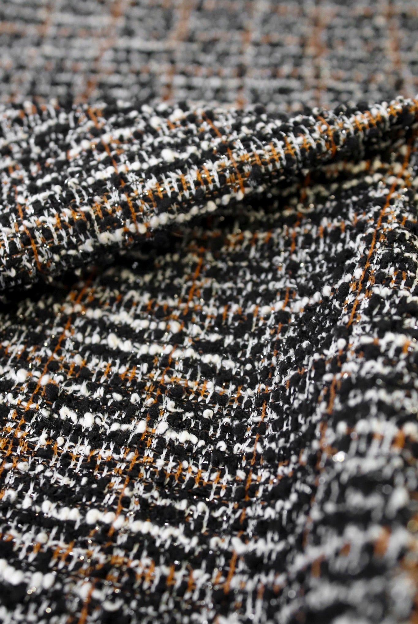Camel Grid Boucle, Jacquard Knit Fabric (PRE - ORDER) - Boho Fabrics - Jacquard Knit Fabric