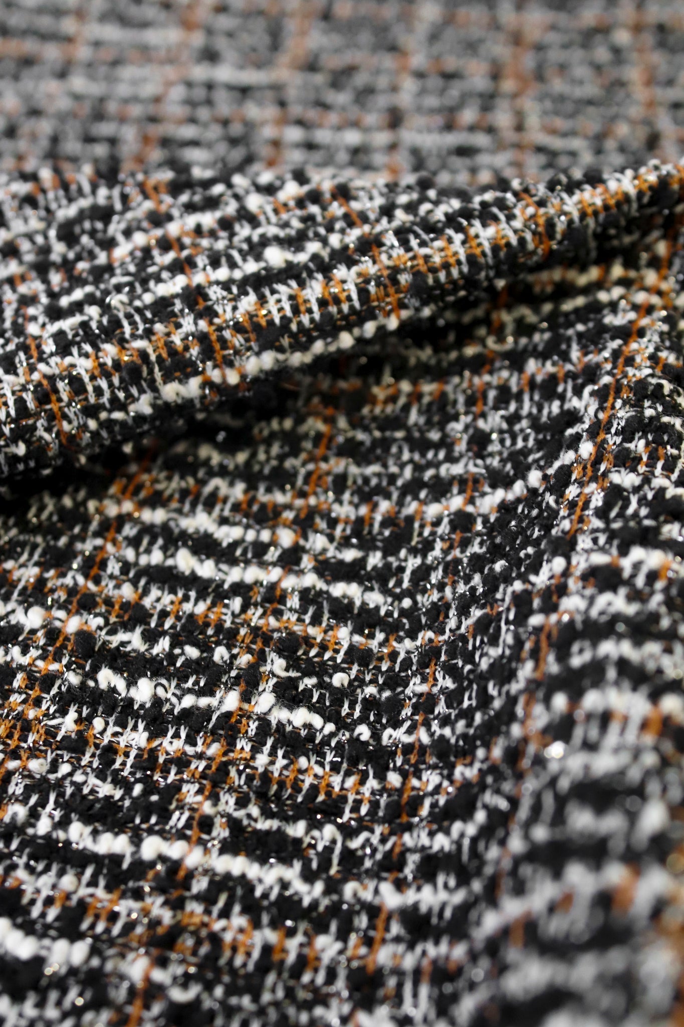 Camel Grid Boucle, Jacquard Knit Fabric (PRE - ORDER) - Boho Fabrics - Jacquard Knit Fabric
