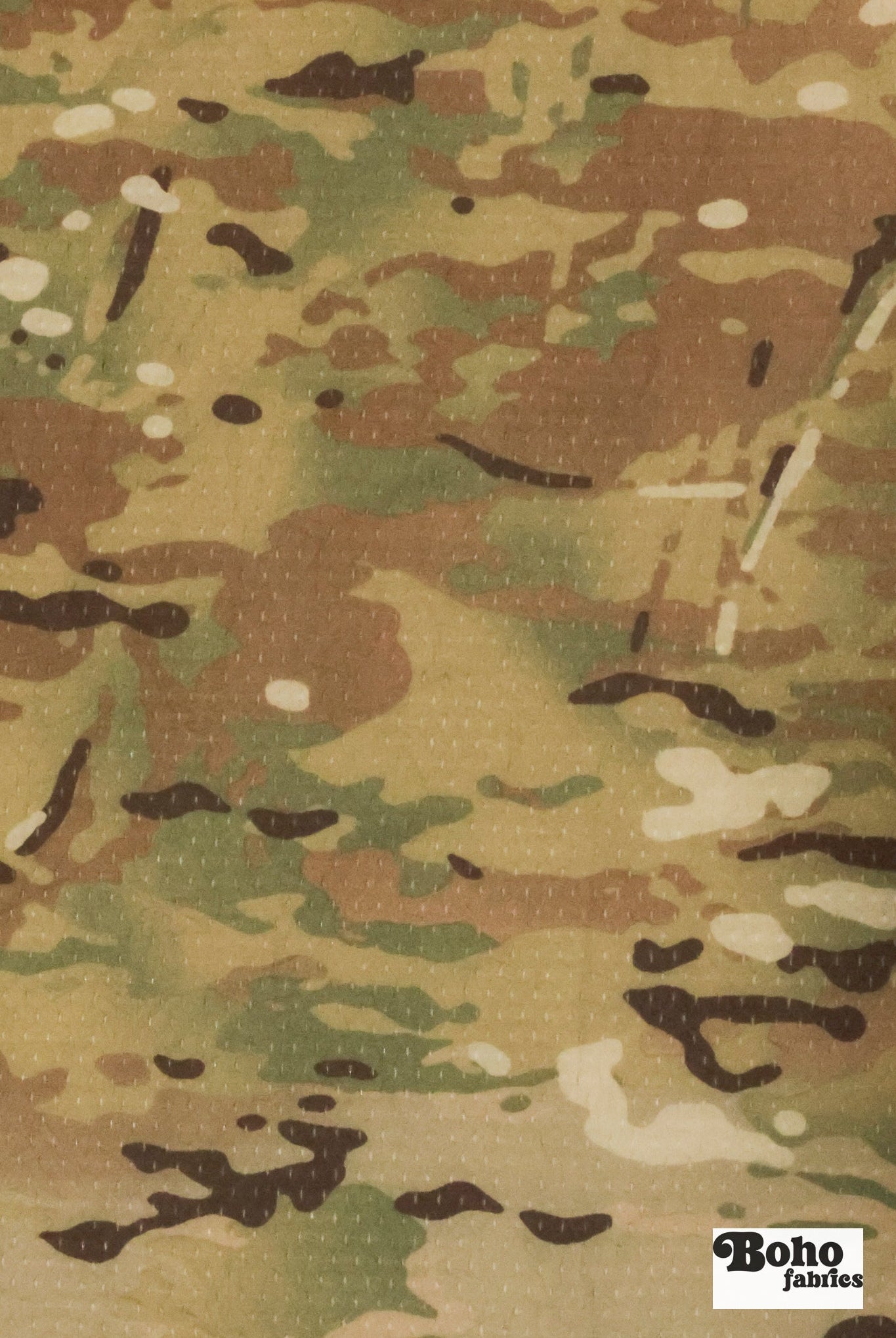 Camo, Athletic Mesh Knit Fabric, *DEADSTOCK CLOSEOUT* - Boho Fabrics - Athletic Knit Fabric