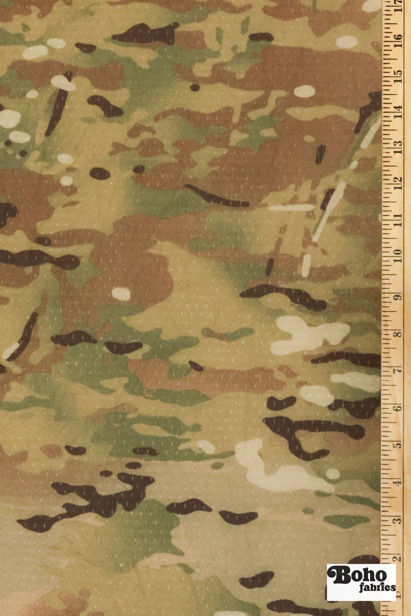 Camo, Athletic Mesh Knit Fabric, *DEADSTOCK CLOSEOUT* - Boho Fabrics - Athletic Knit Fabric
