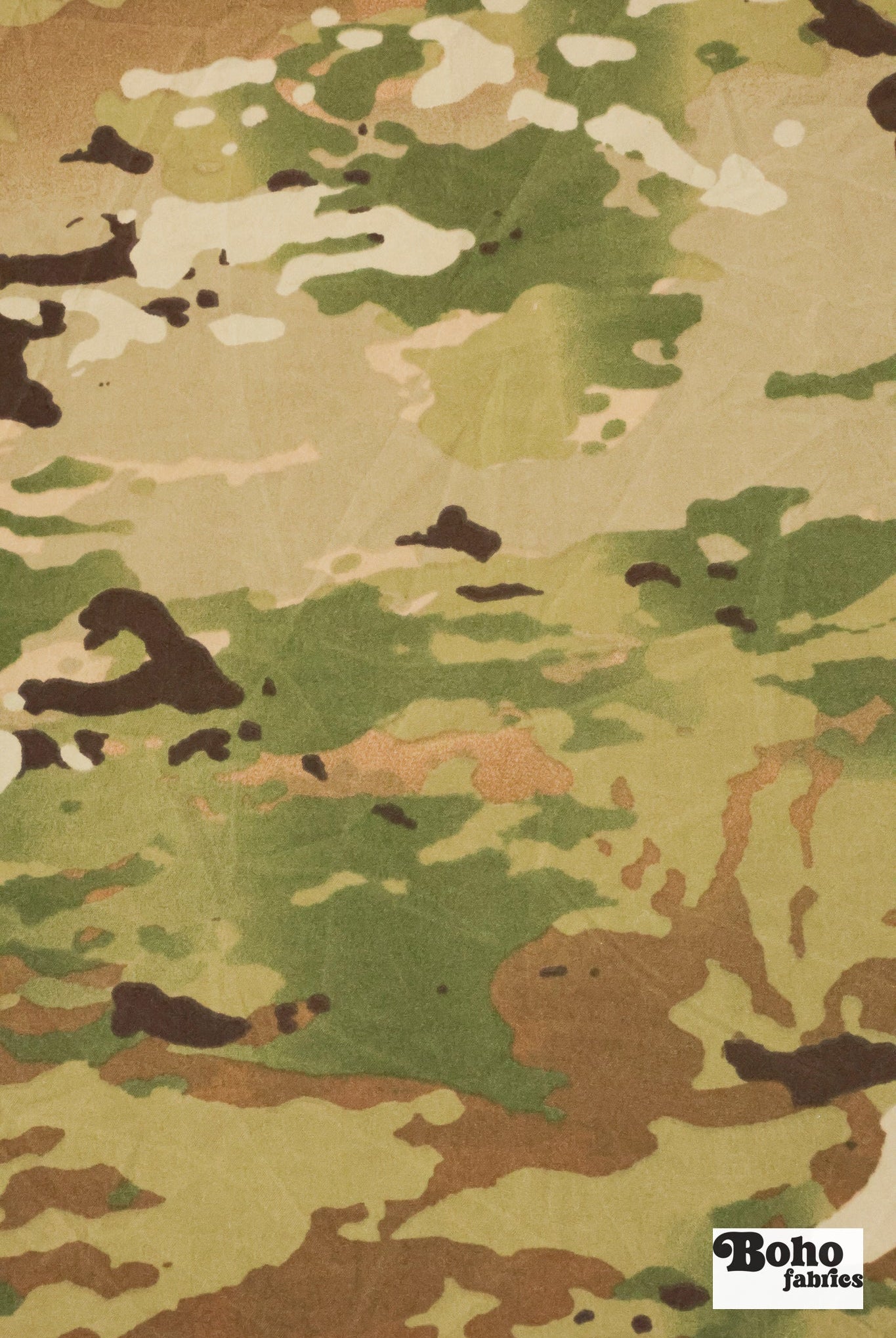 Camo Stretch Woven Fabric, *DEADSTOCK CLOSEOUT* - Boho Fabrics - Woven Fabric