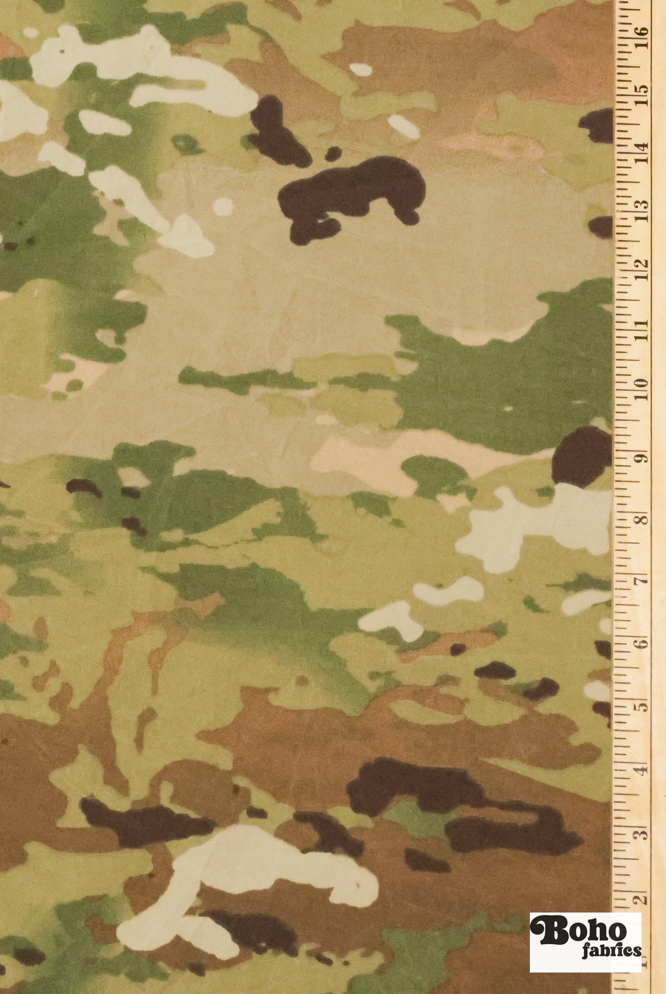 Camo Stretch Woven Fabric, *DEADSTOCK CLOSEOUT* - Boho Fabrics - Woven Fabric