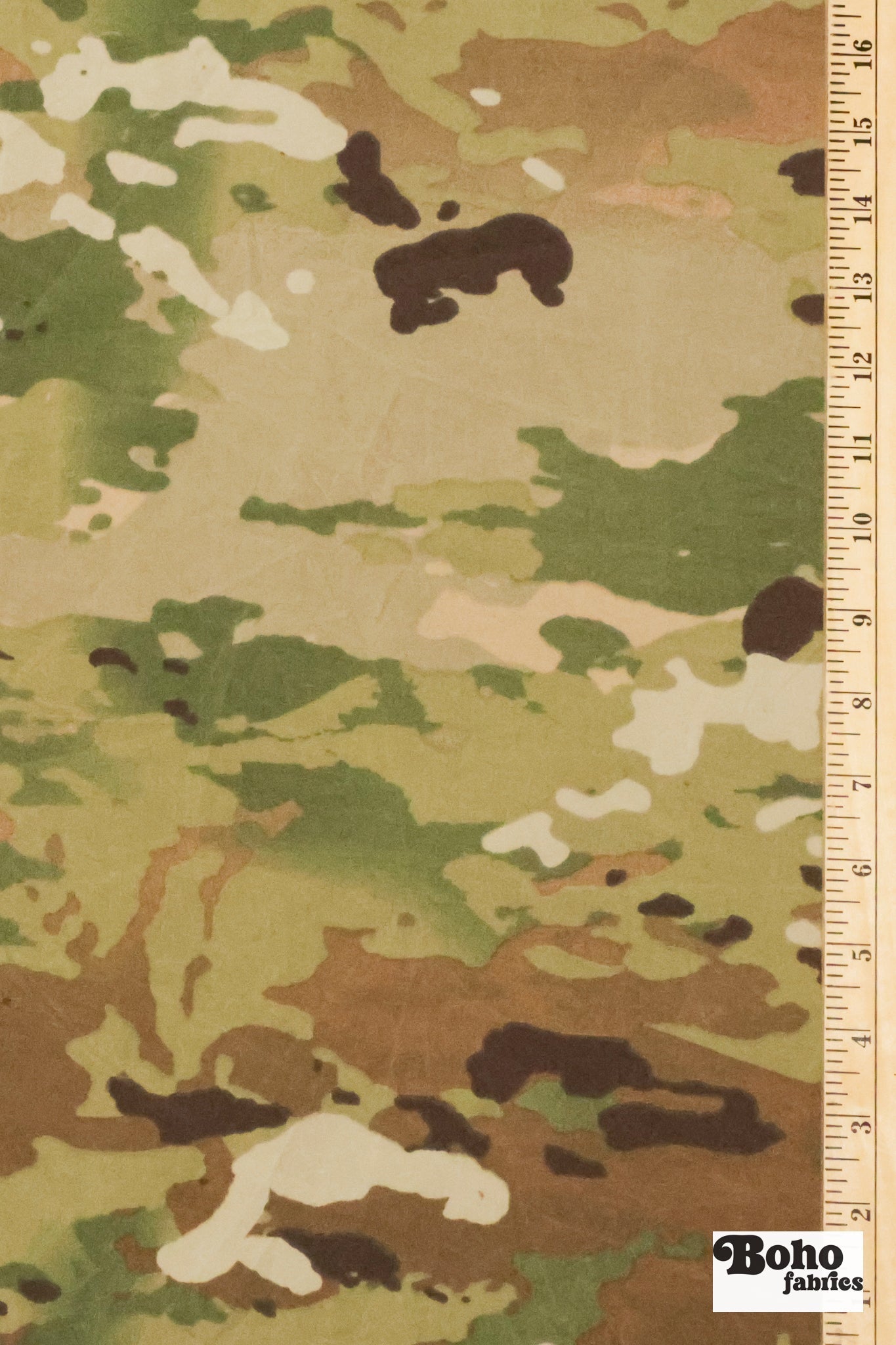 Camo Stretch Woven Fabric, *DEADSTOCK CLOSEOUT* - Boho Fabrics - Woven Fabric
