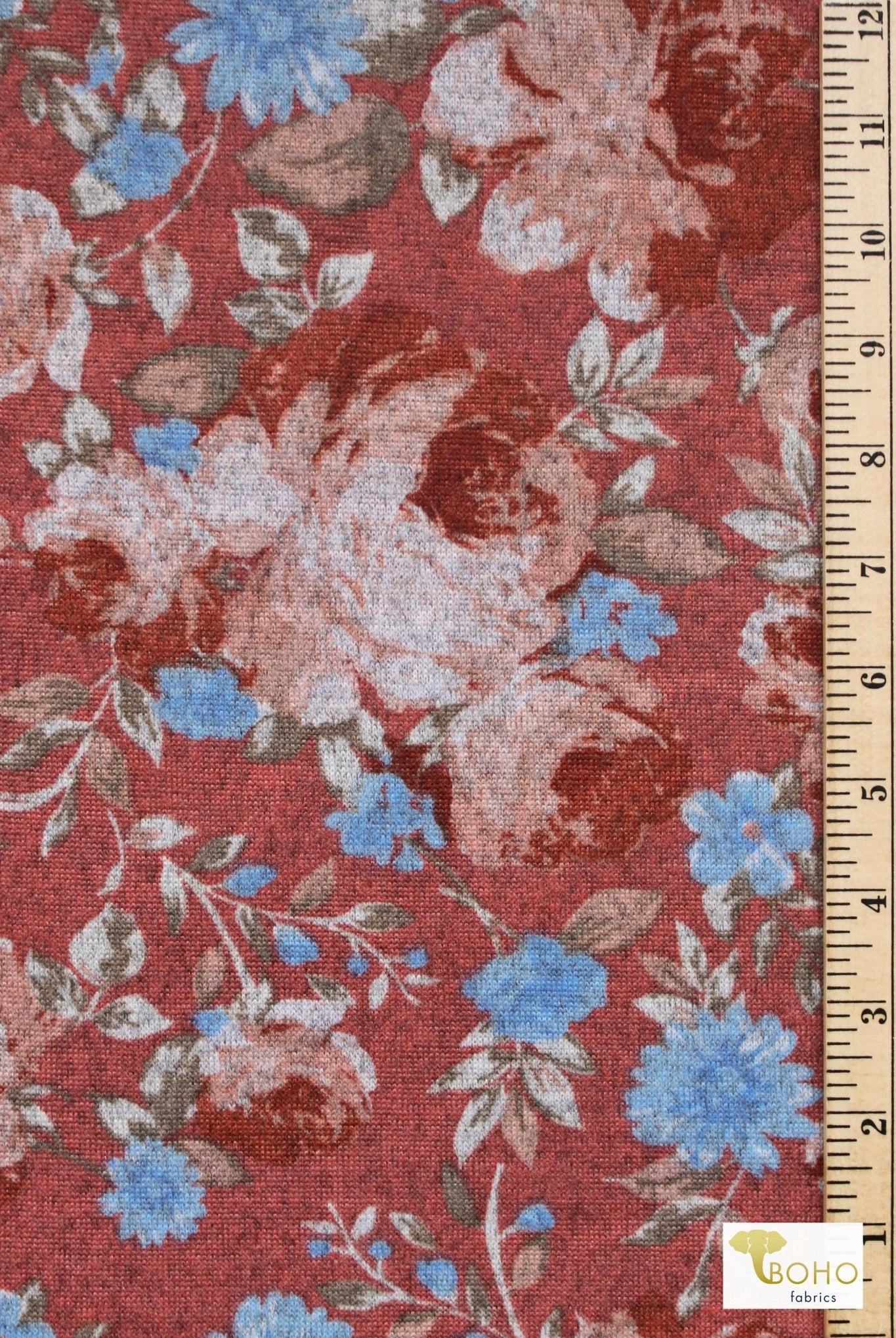 Canyon Rose, Brushed Sweater Knit - Boho Fabrics