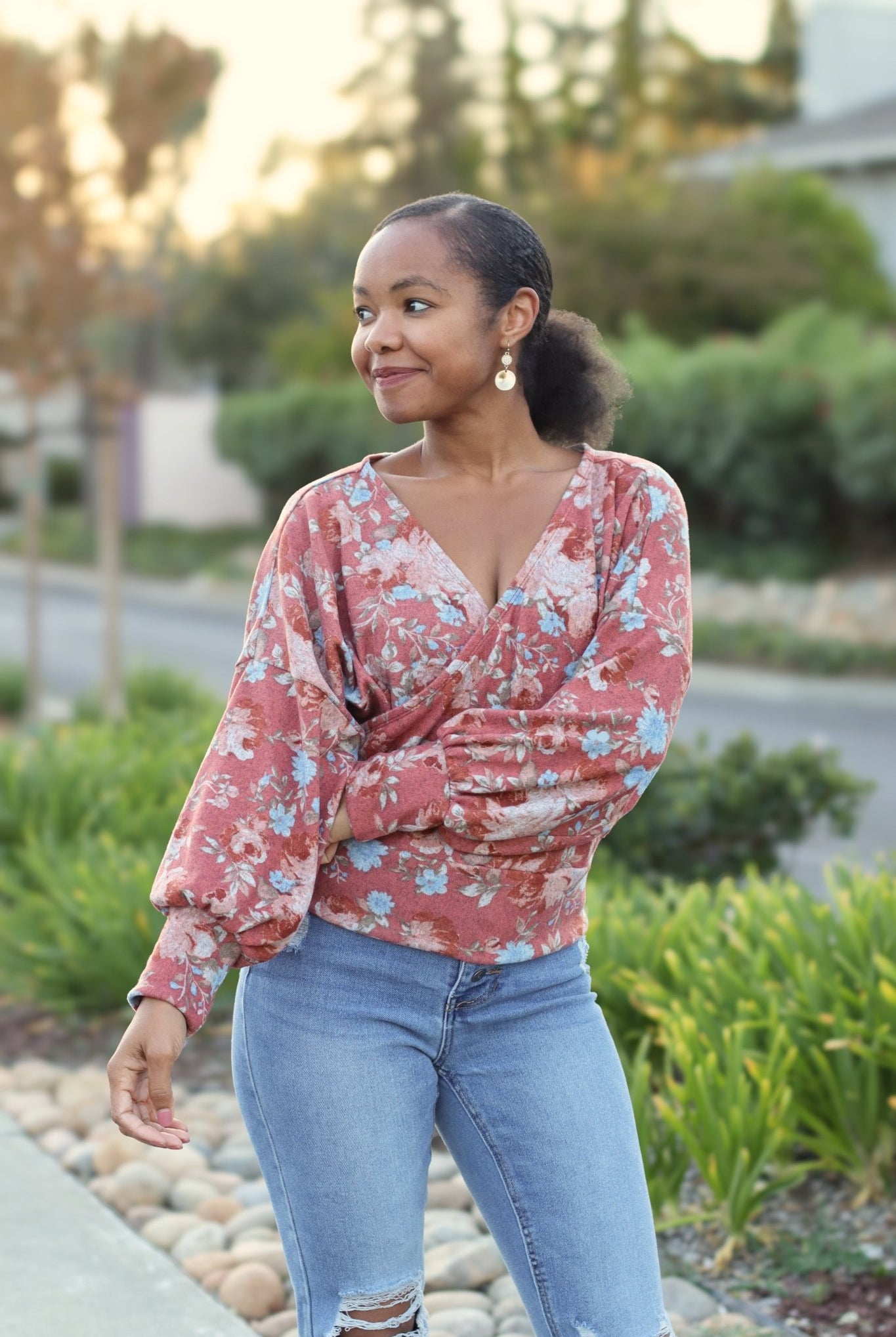 Canyon Rose, Brushed Sweater Knit - Boho Fabrics - Sweater Prints, Knit Fabric