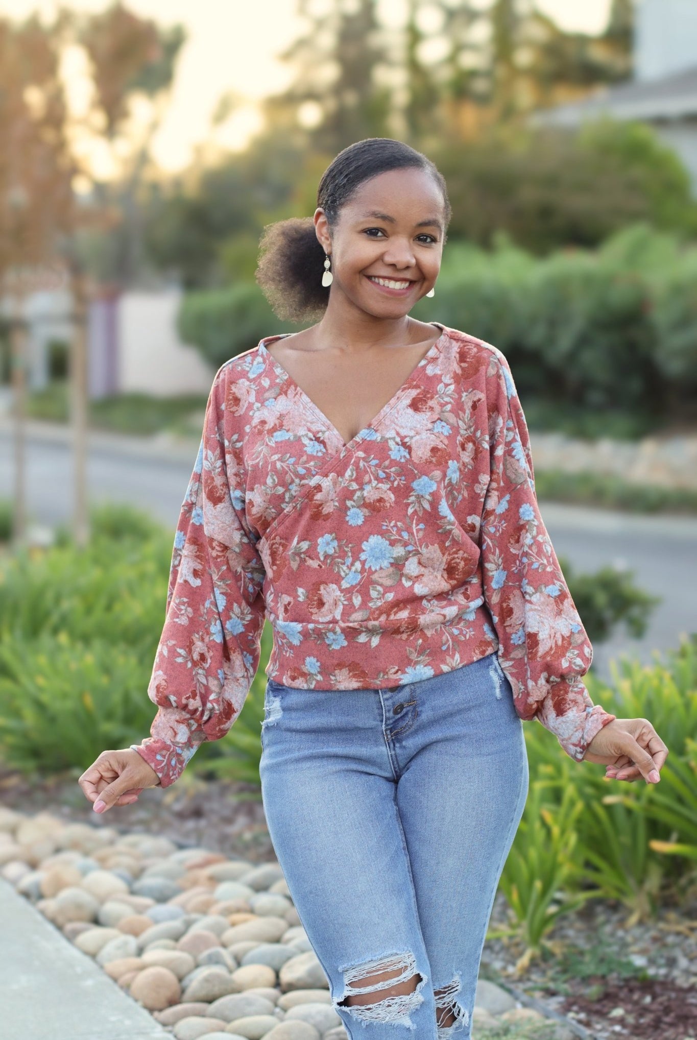 Canyon Rose, Brushed Sweater Knit - Boho Fabrics - Sweater Prints, Knit Fabric