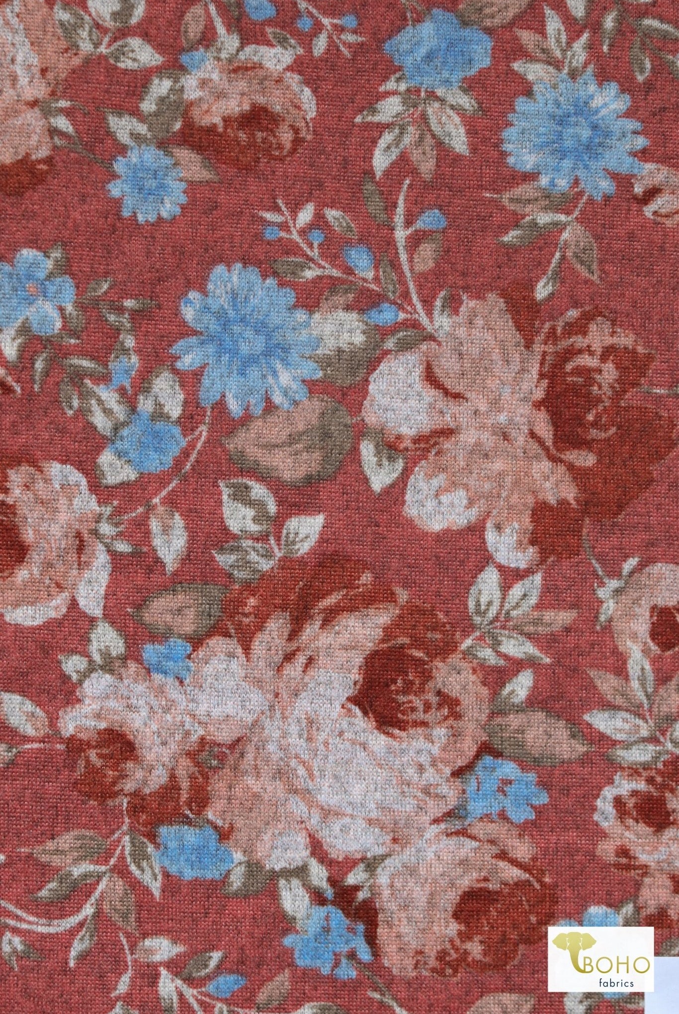 Canyon Rose, Brushed Sweater Knit - Boho Fabrics