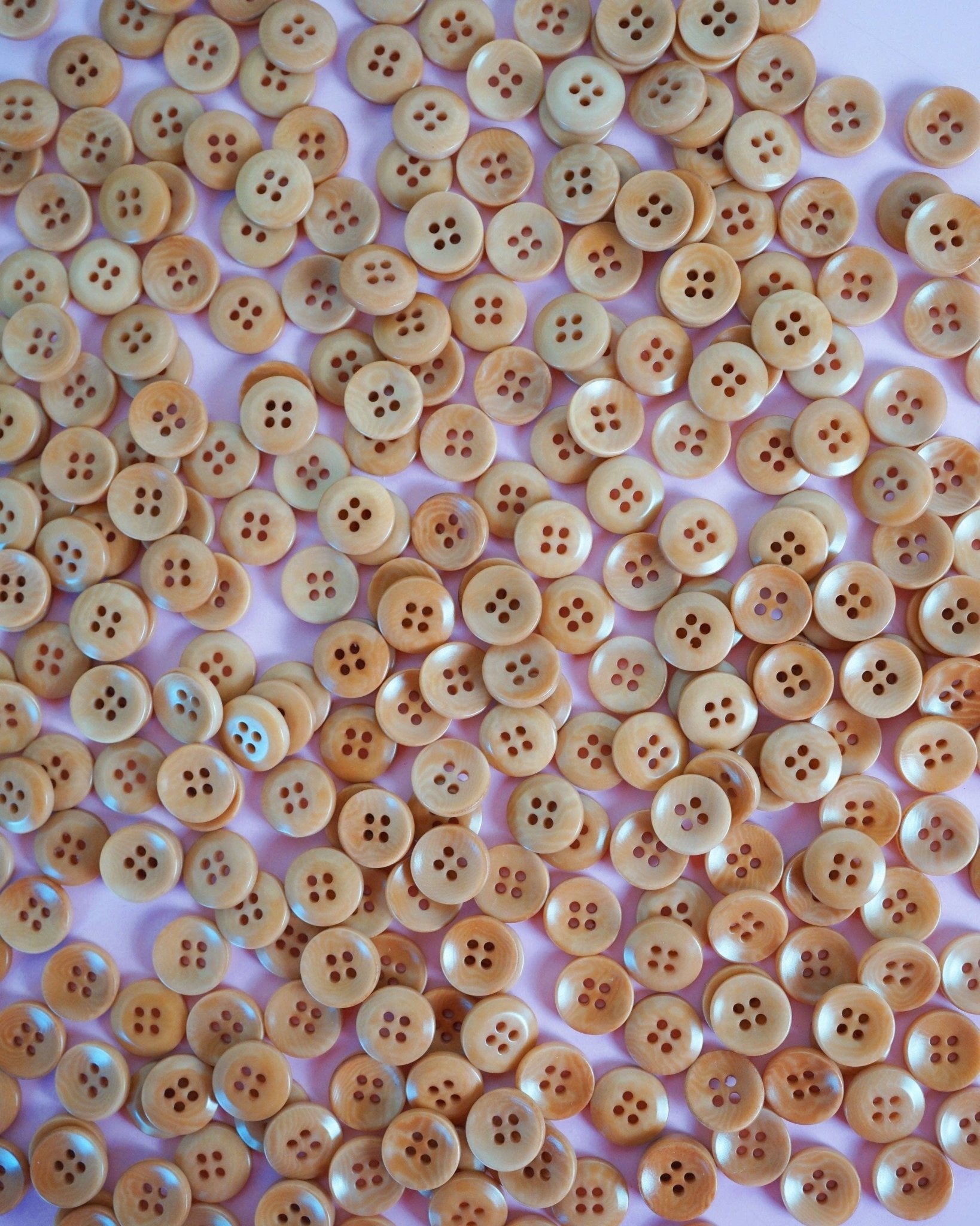 Caramel 1/2" Corozo Nut Buttons - Boho Fabrics - Bag Making Supplies