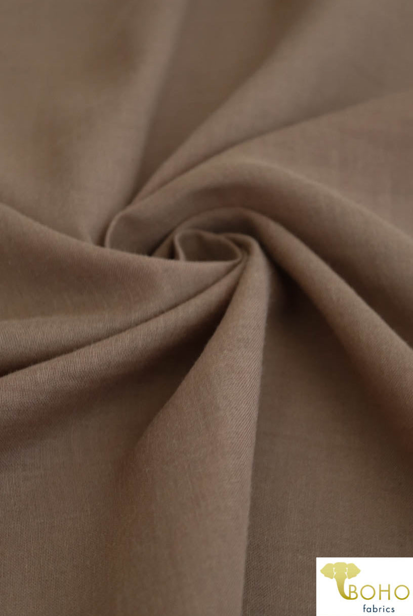 Caramel Brown. Cotton Lightweight Woven Solid Fabric. WV-136-BRWN - Boho Fabrics
