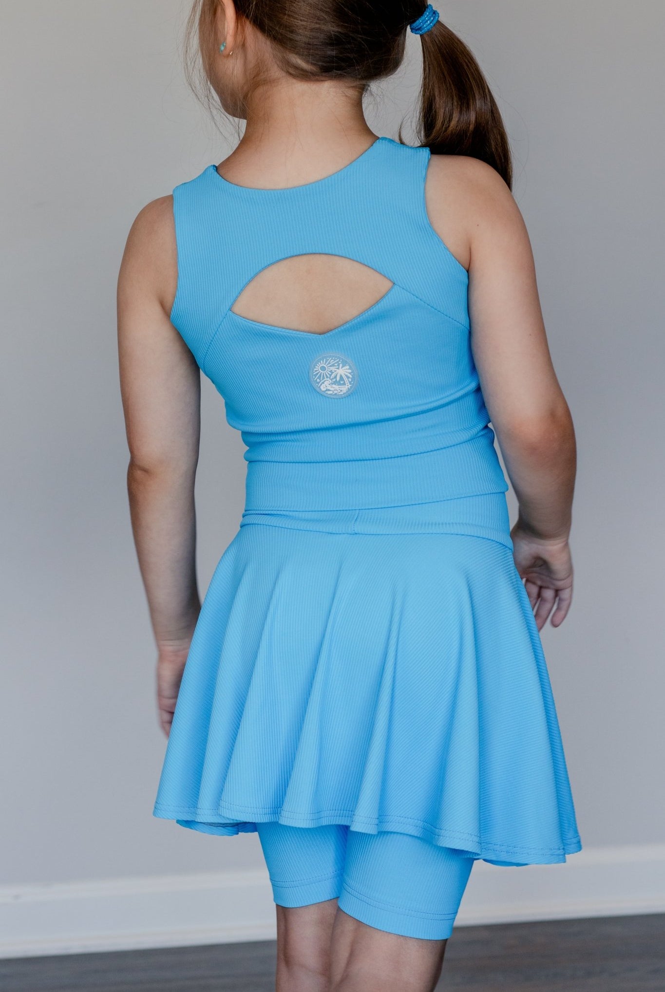 Caribbean Blue, Athletic Rib Knit Fabric - Boho Fabrics - Athletic Knit Fabric