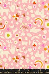 Catnap in Rosebud by Alexia Abegg for Ruby Star Society – 100% Cotton Fabric – RS4131 13 - Boho Fabrics - Quilting Cotton, Woven