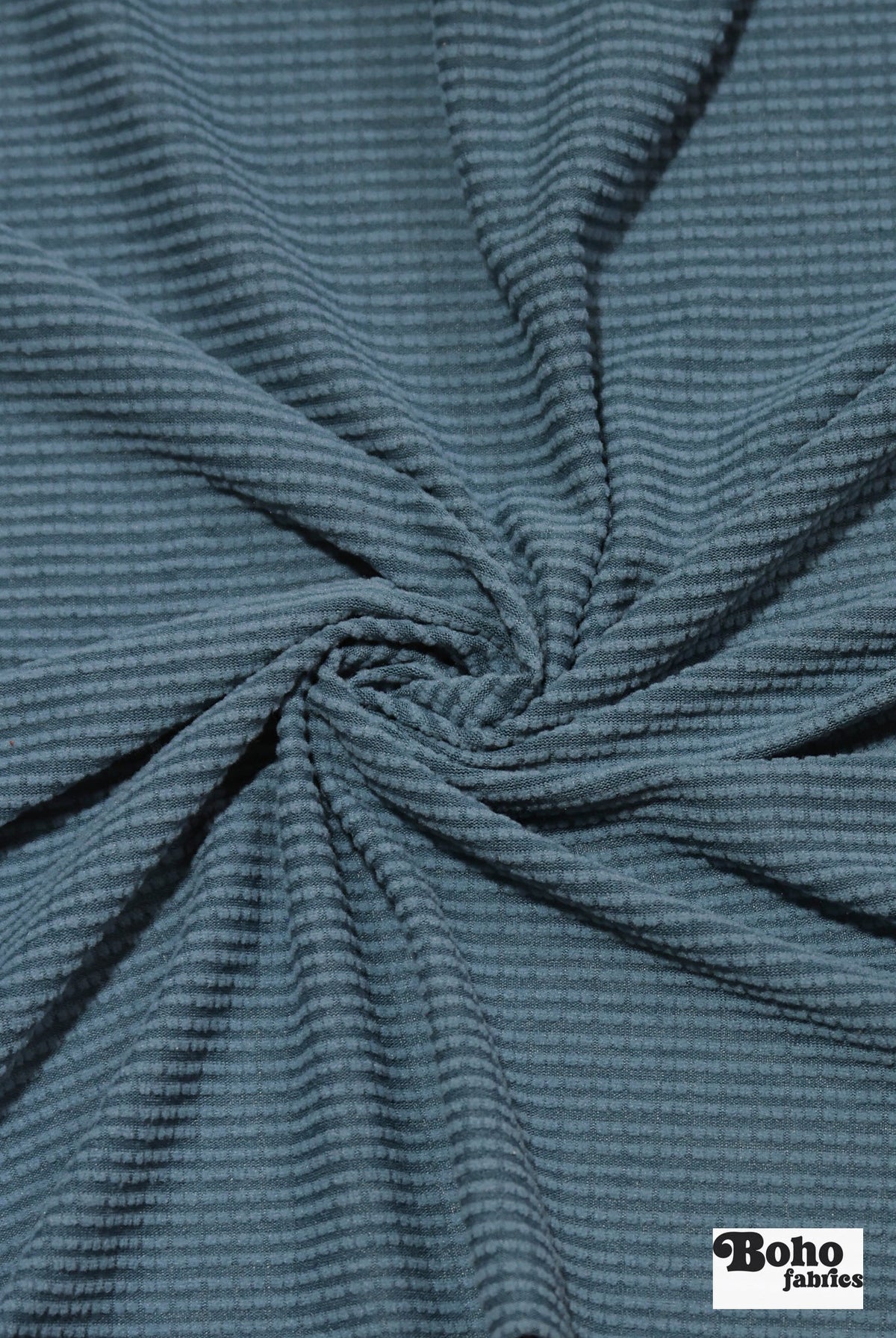 Cerulean Blue, Power Grid Fleece by Polartec. Performance Knit Fabric - Boho Fabrics - Performance Fabrics