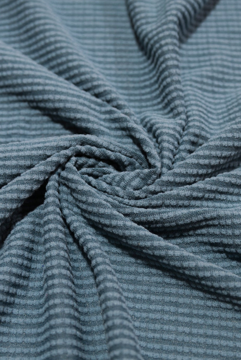 Cerulean Blue, Power Grid Fleece by Polartec. Performance Knit Fabric - Boho Fabrics - Performance Fabrics