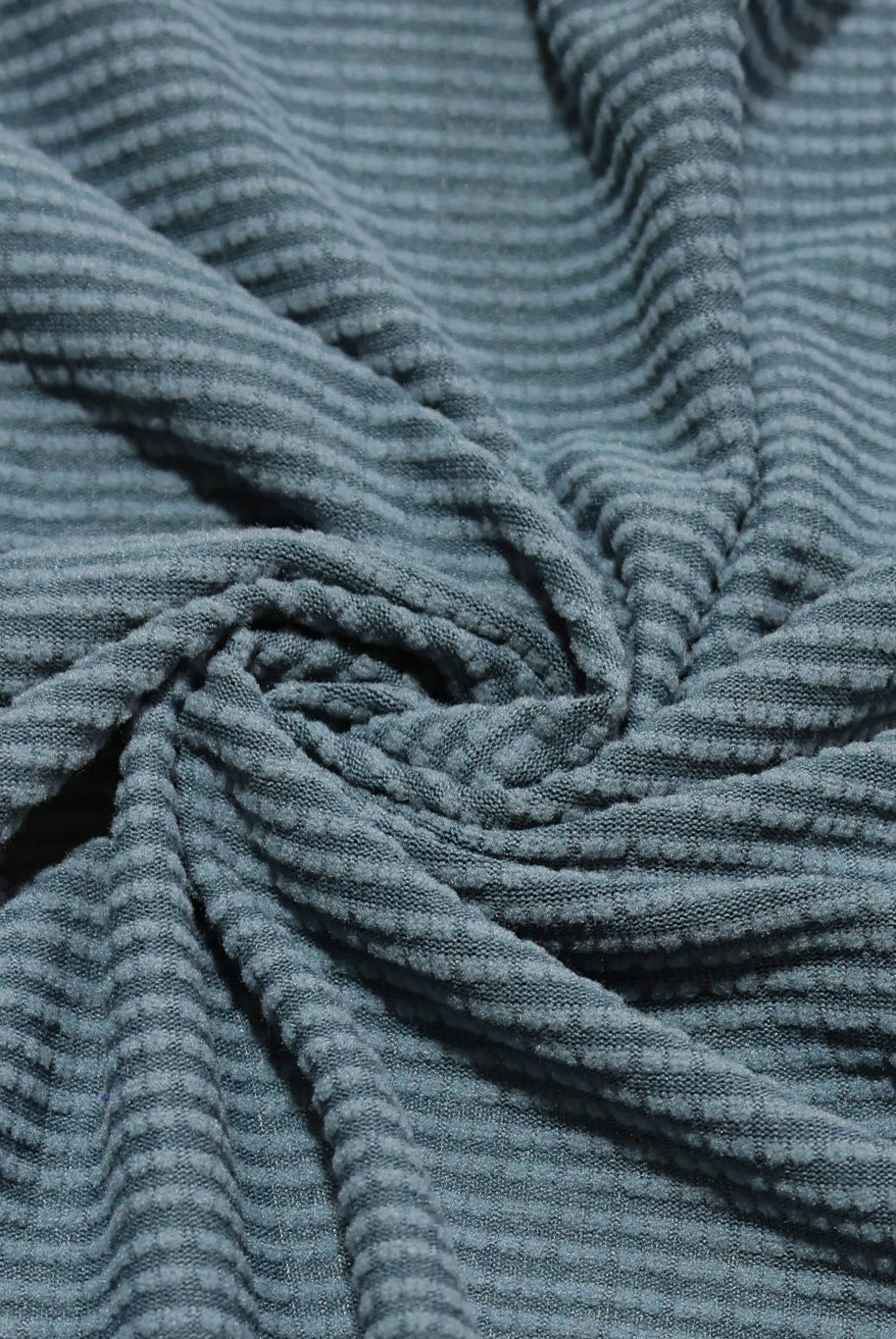 Cerulean Blue, Power Grid Fleece by Polartec. Performance Knit Fabric - Boho Fabrics - Performance Fabrics