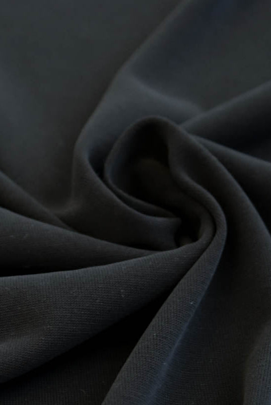 Charcoal. Cupro Knit. CUP-109. - Boho Fabrics
