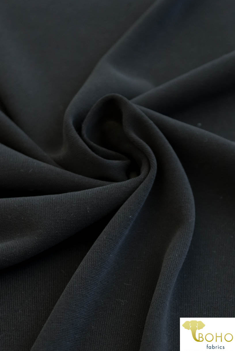 Charcoal. Cupro Knit. CUP-109. - Boho Fabrics