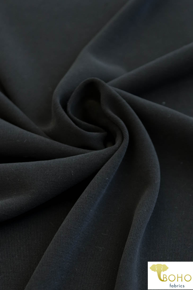 Charcoal. Cupro Knit. CUP-109. - Boho Fabrics