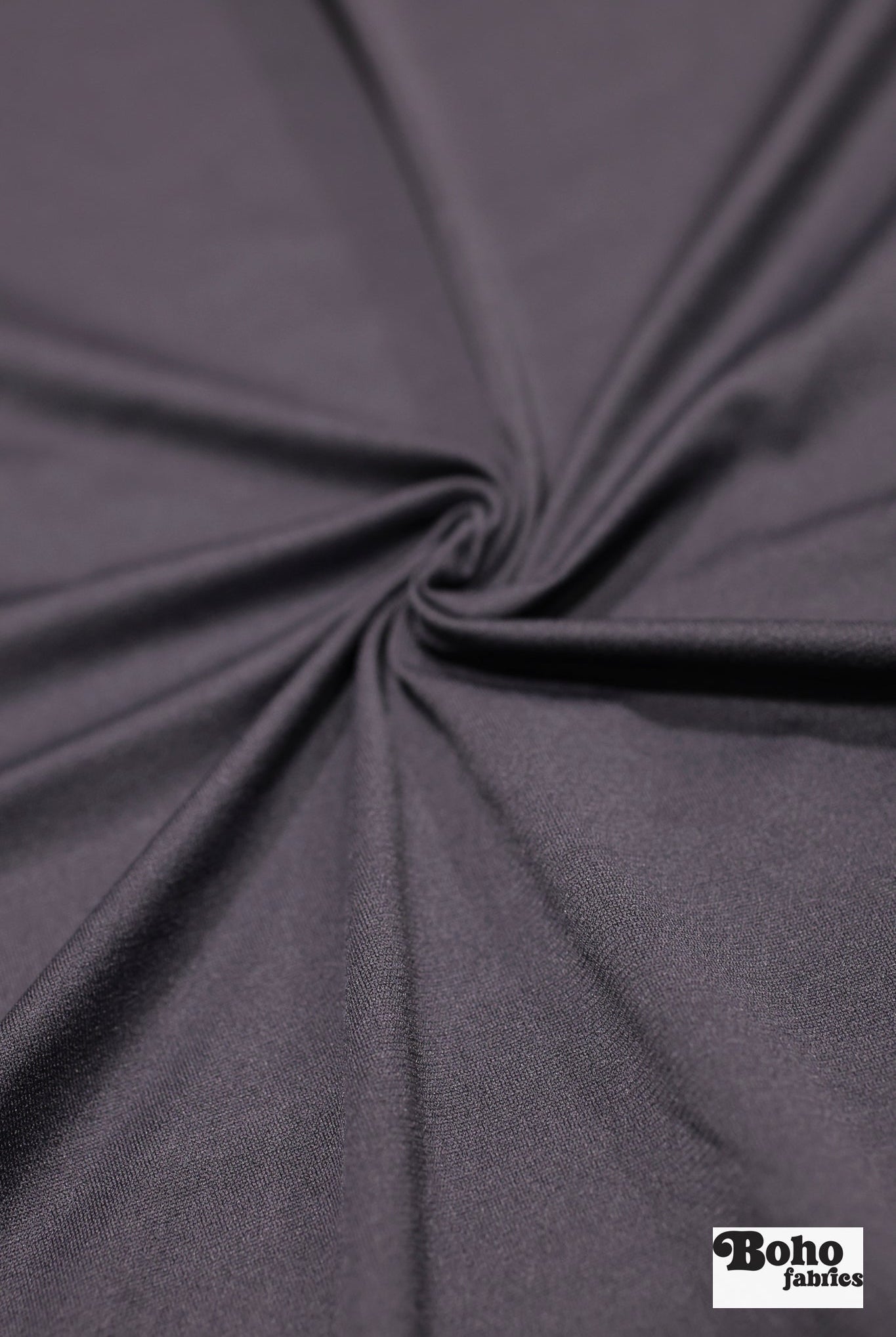Charcoal Gray, Nylon Stretch Lining Knit Fabric - Boho Fabrics - Lining