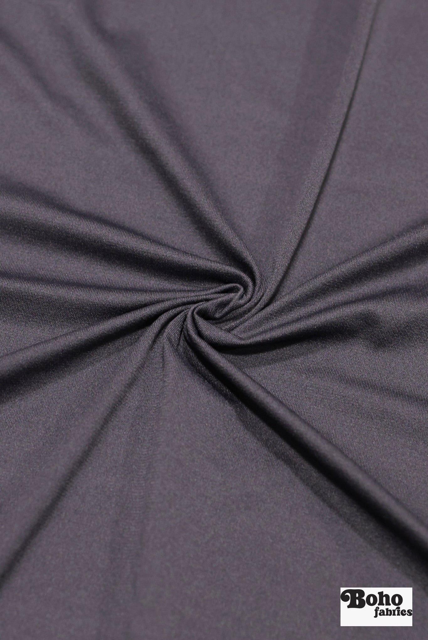 Charcoal Gray, Nylon Stretch Lining Knit Fabric - Boho Fabrics - Lining