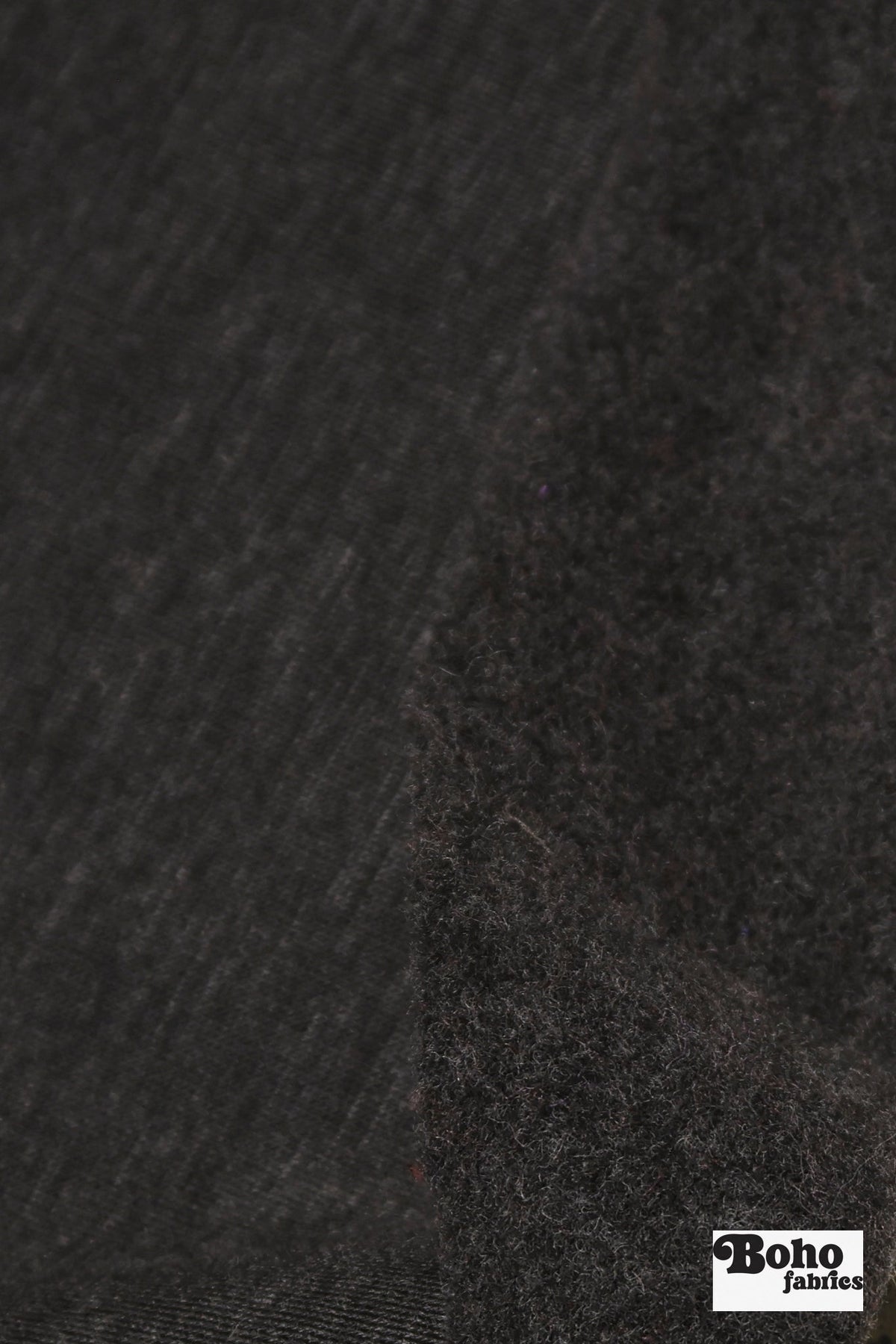 Charcoal Wool Knit Fabric - Boho Fabrics - Wool Knit