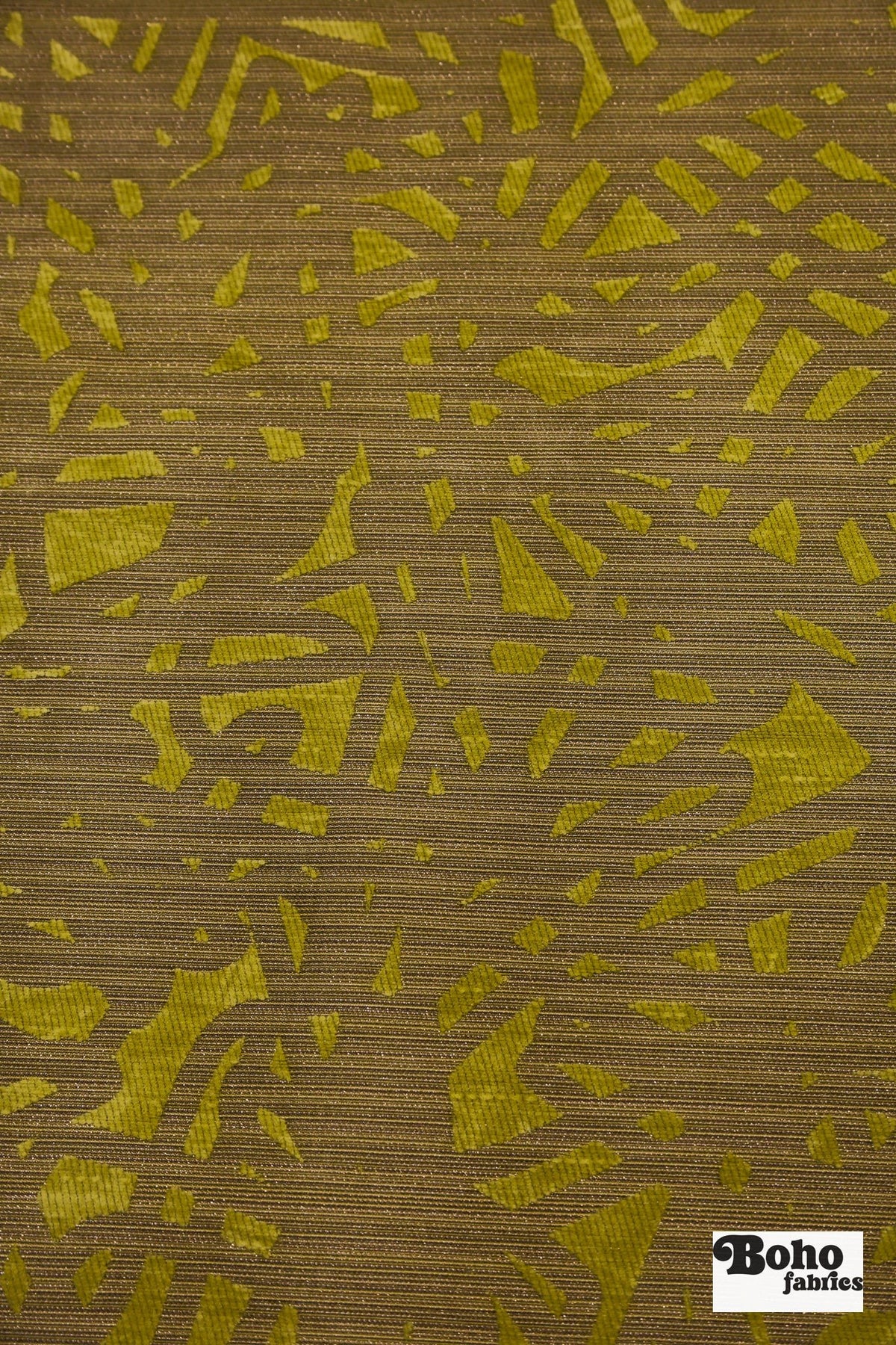 Chartreuse & Metallic Abstract Upholstery Woven Fabric - Boho Fabrics - Home Dec. & Upholstery Fabric