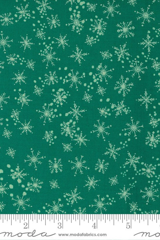 Cheer Merriment in Emerald by Moda - 100% Cotton Quilting Fabric - 45535 17 - Boho Fabrics - Quilting Cotton, Woven