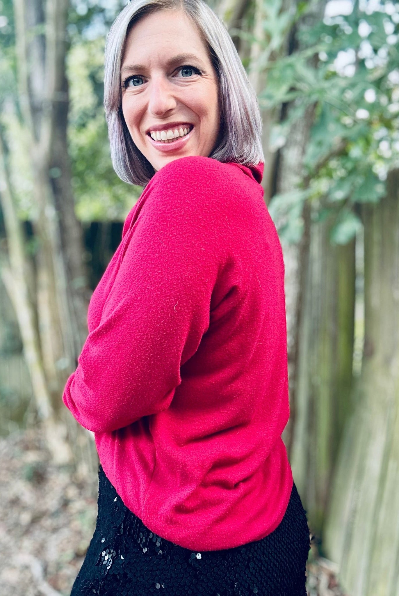 Cherry Red, Brushed Sweater Knit Fabric - Boho Fabrics - Sweater Solids, Knit Fabric