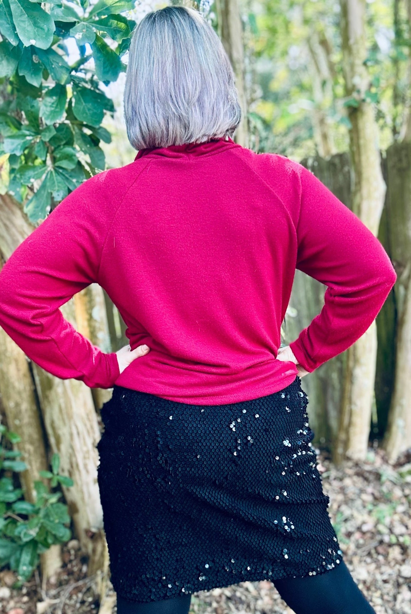 Cherry Red, Brushed Sweater Knit Fabric - Boho Fabrics - Sweater Solids, Knit Fabric