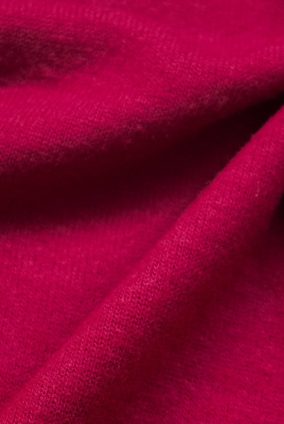 Cherry Red, Brushed Sweater Knit Fabric - Boho Fabrics - Sweater Solids, Knit Fabric