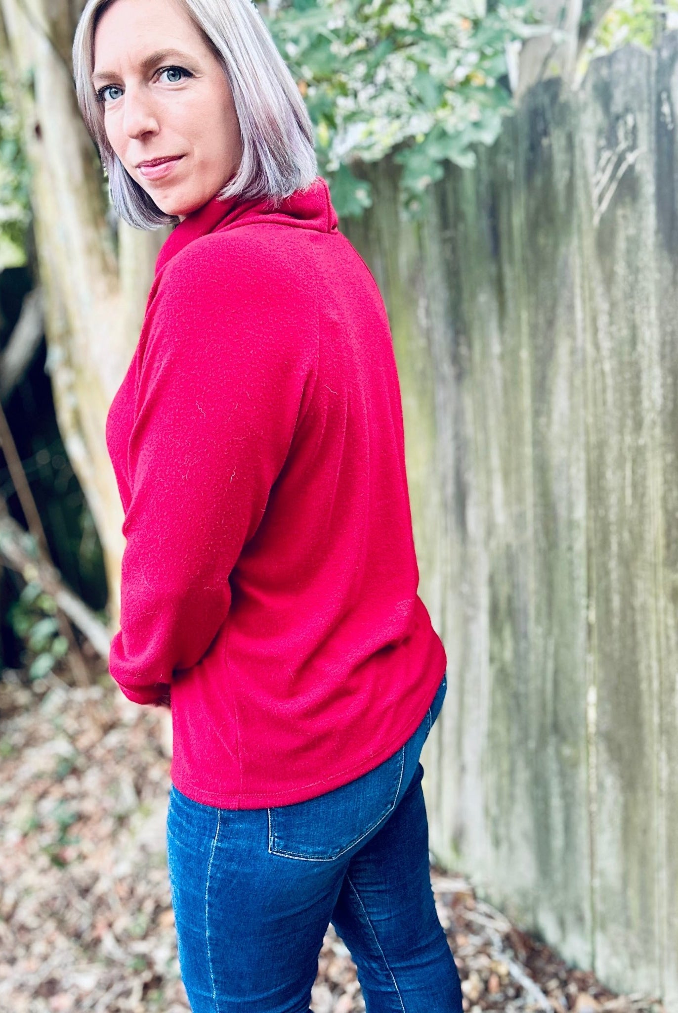Cherry Red, Brushed Sweater Knit Fabric - Boho Fabrics - Sweater Solids, Knit Fabric