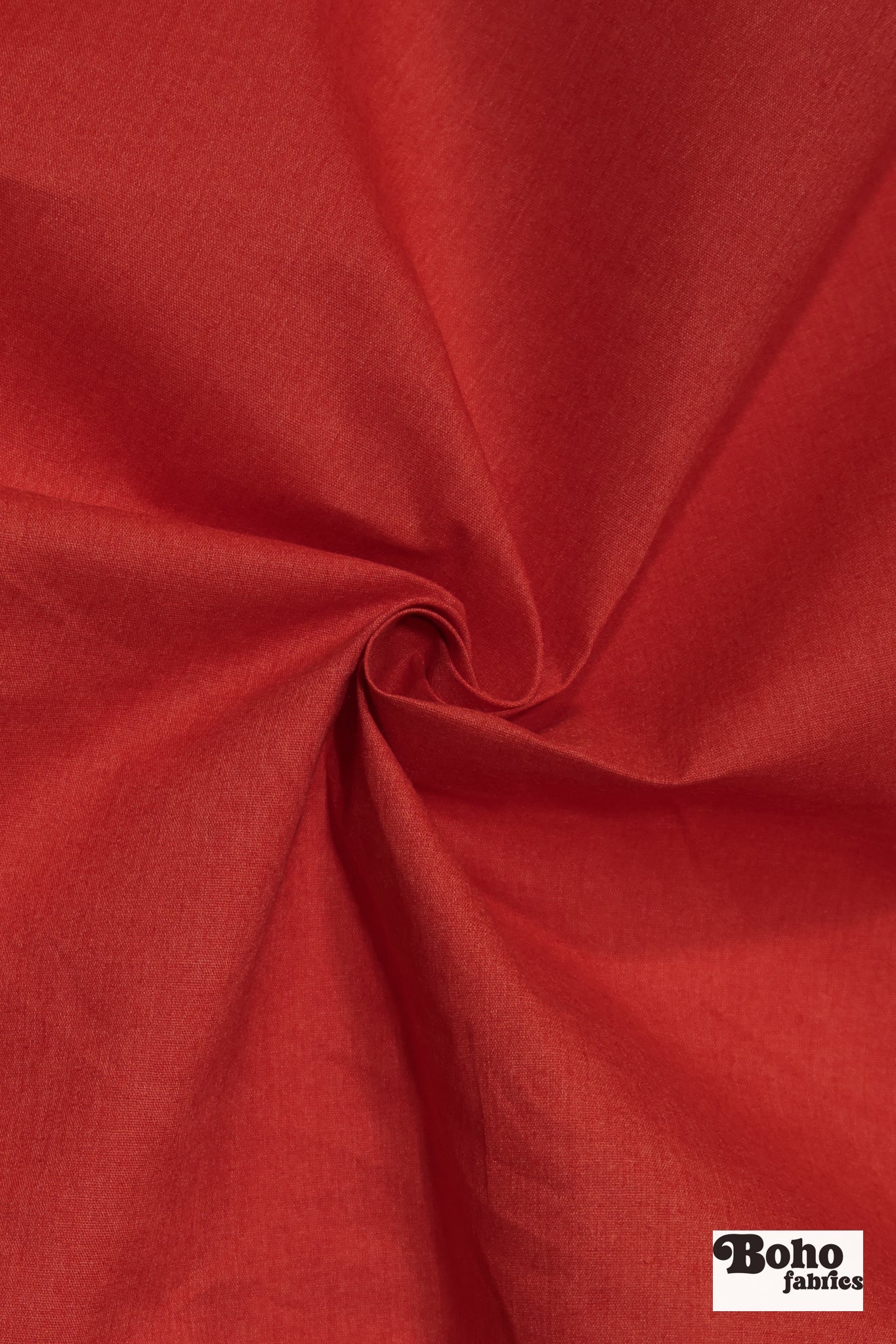 Cherry Red, Deadstock Cotton Canvas Woven Fabric - Boho Fabrics - Canvas Fabric