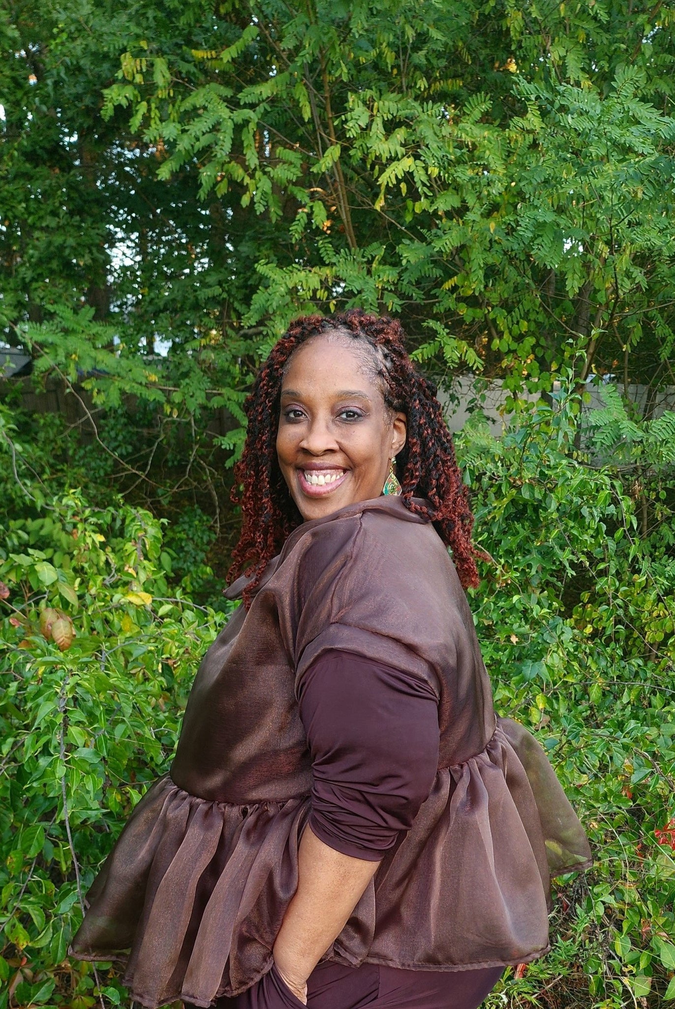 Chocolate Mousse, Organza Shimmer, Woven Fabric - Boho Fabrics - Organza, Woven Fabric