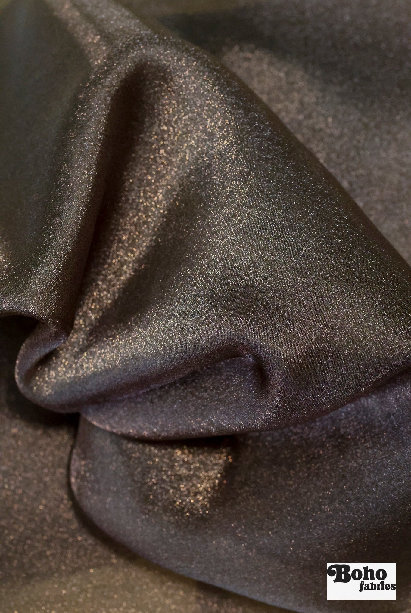 Chocolate Mousse, Organza Shimmer, Woven Fabric - Boho Fabrics - Organza, Woven Fabric