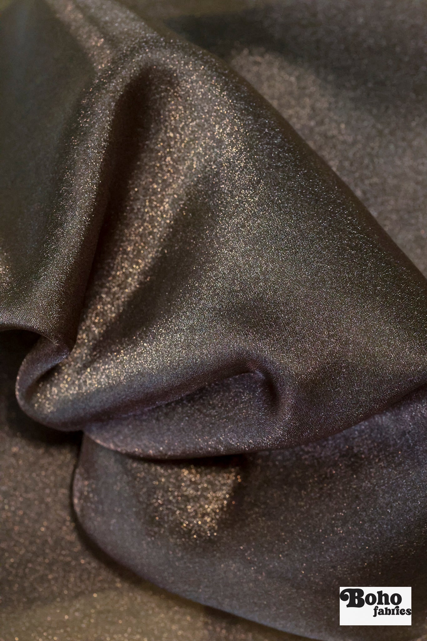 Chocolate Mousse, Organza Shimmer, Woven Fabric - Boho Fabrics - Organza, Woven Fabric