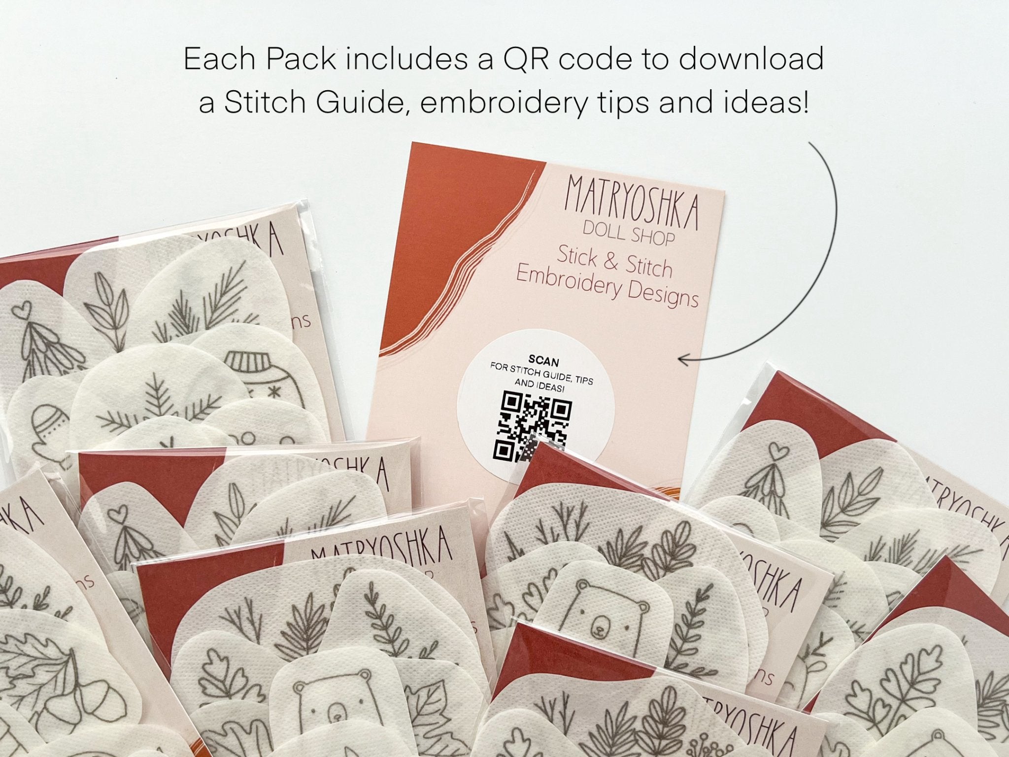 Christmas/Holiday. Stick & Stitch Embroidery designs, embroidery patterns (PRE - ORDER) - Boho Fabrics -