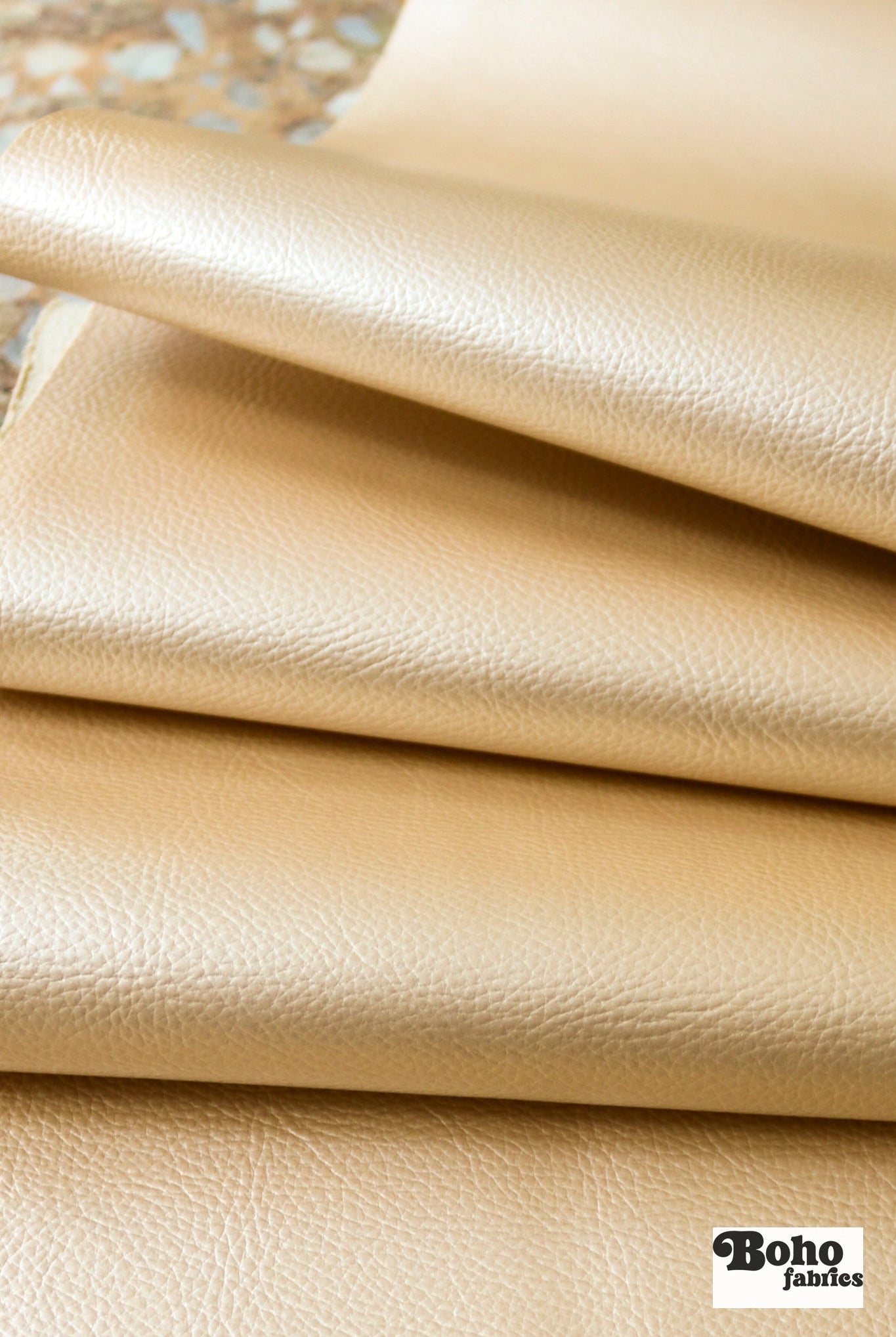 Churchill Downs in Champagne by Kaufmann - Faux Leather Vinyl Fabric - Boho Fabrics - Home Dec. & Upholstery Fabric