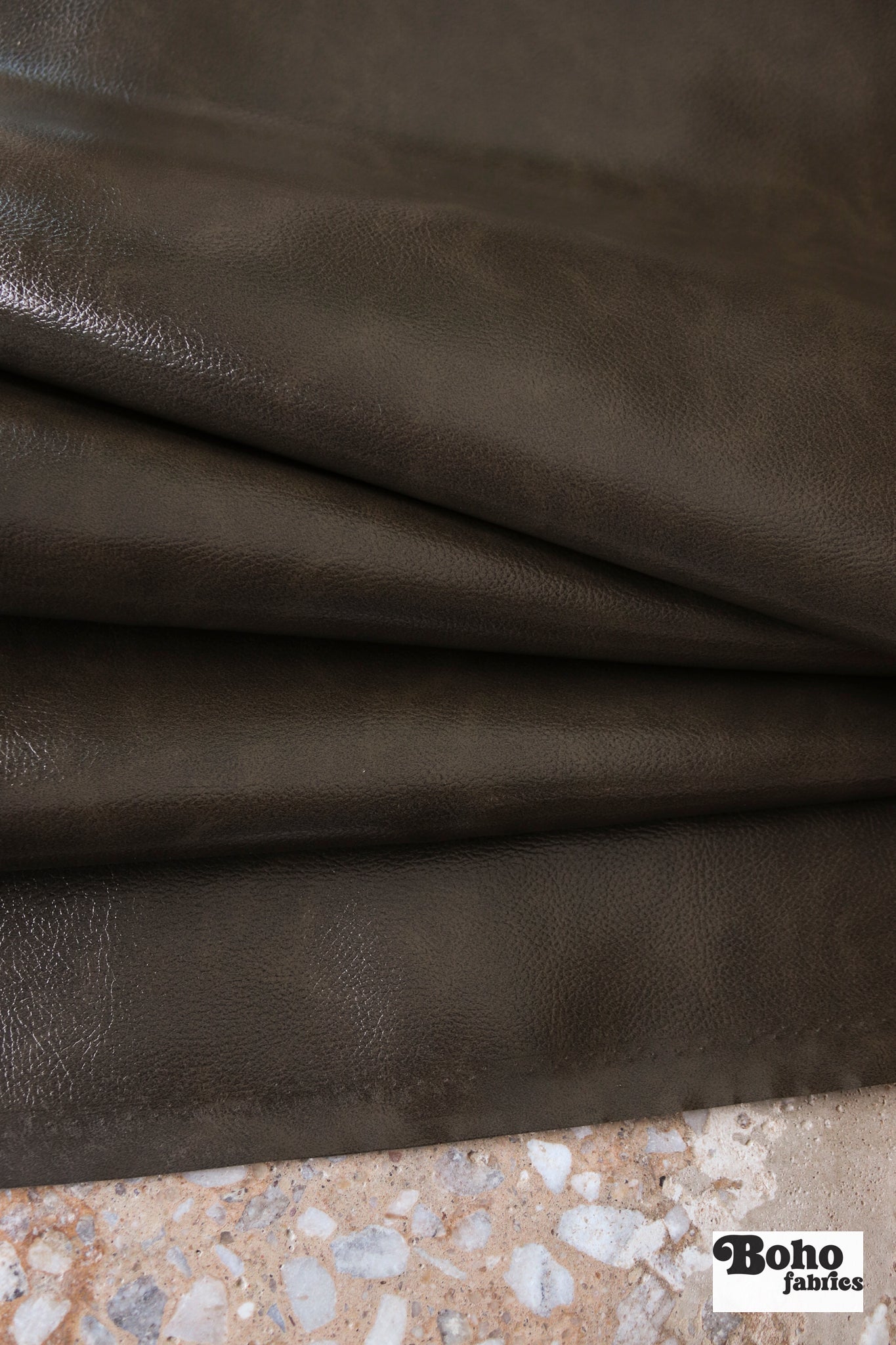 Churchill Downs in Patina by Kaufmann - Faux Leather Vinyl Fabric - Boho Fabrics - Home Dec. & Upholstery Fabric